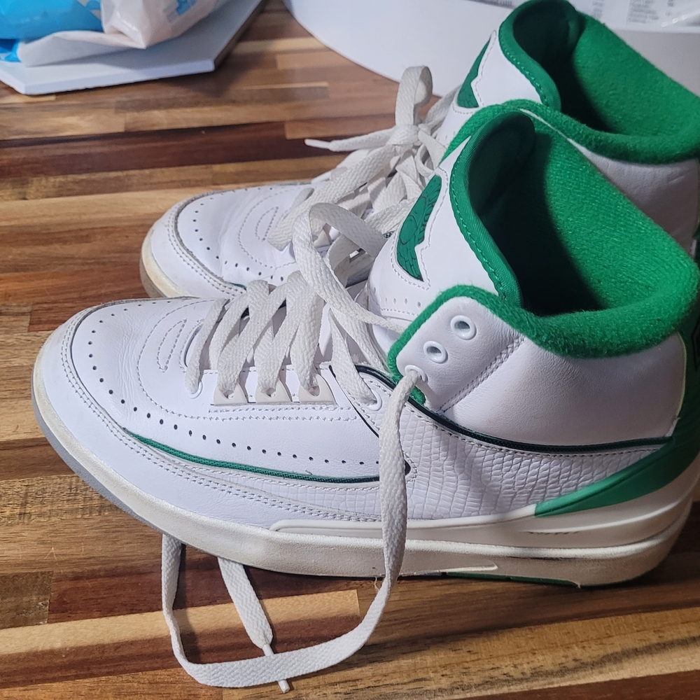 Jordan Kids Sneakers White and Green